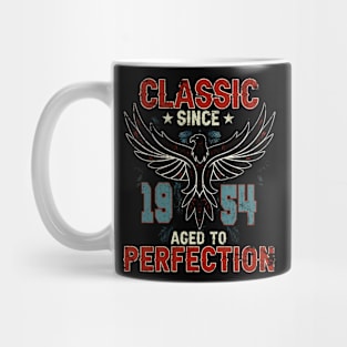70th Birthday Gift for Men Classic 1954 Aged to Perfection Mug